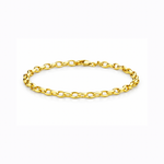 9ct Yellow Gold Oval Belcher Bracelet- 19cm