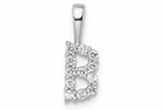 9ct white Gold Initial B Slider