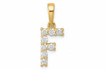 9ct yellow Gold Initial F Slider