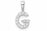9ct White Gold Initial G Slider