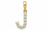 9ct Yellow Gold Initial J Slider