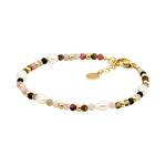 Tourmaline and Freshwater Pearl Bracelet- SB208