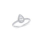 18ct White Gold 1.00ct Pear Shaped Diamond Solitaire Engagement Ring