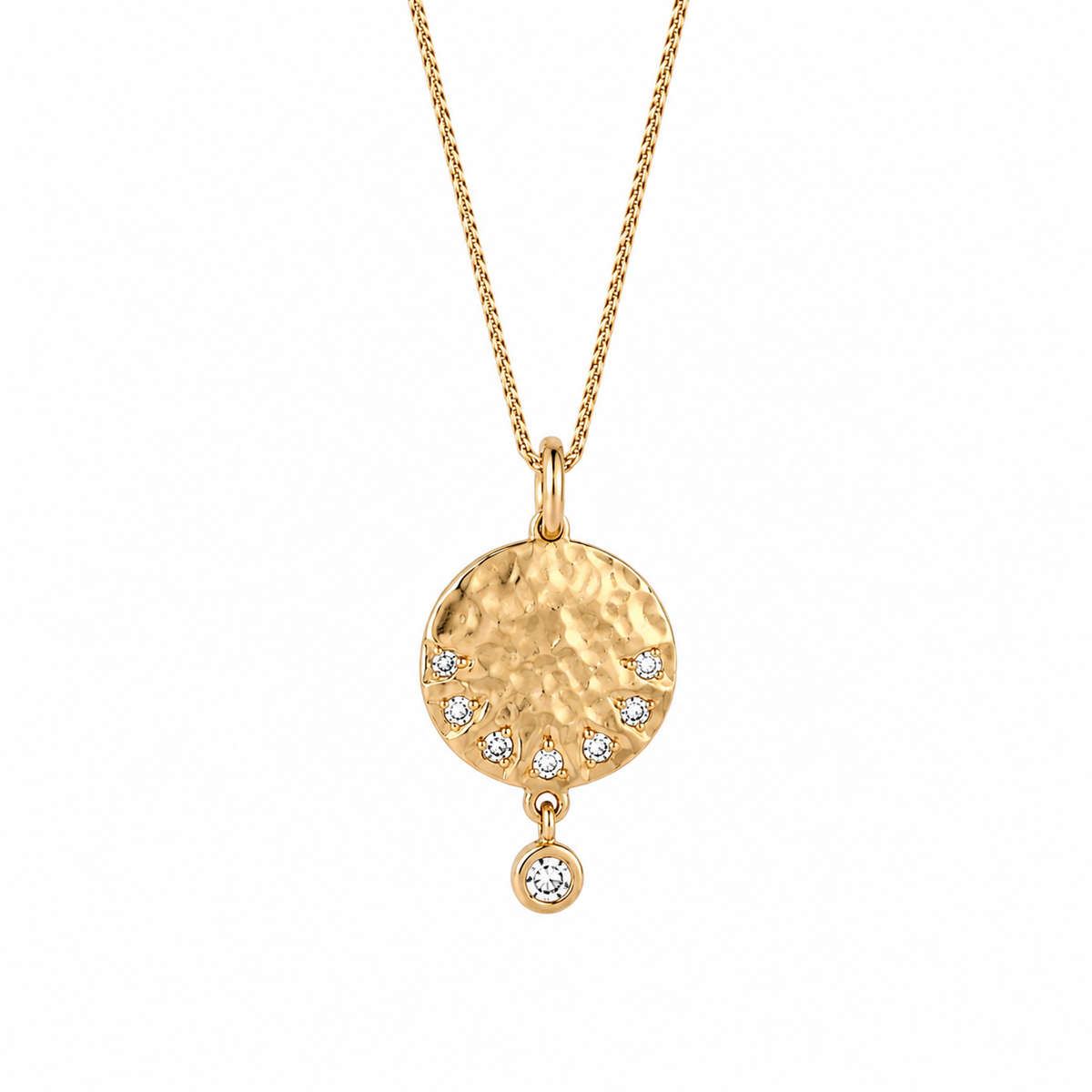 9ct Yellow Gold 0.16ct Diamond ‘Isabella’ Circle Pendant