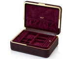 WOLF Bella Medium Jewellery Box in Bordeaux