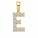 9ct Yellow Gold 0.13ct Initial Pendants