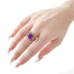 Amethyst & Yellow Gold Art Deco Ring - Markbridge Jewellers