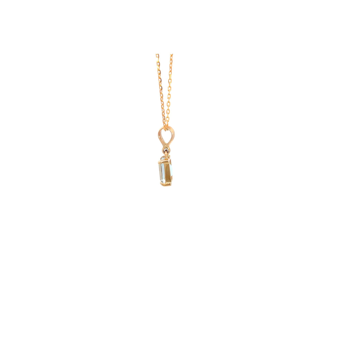 Aquamarine Pendant in Yellow Gold - Markbridge Jewellers
