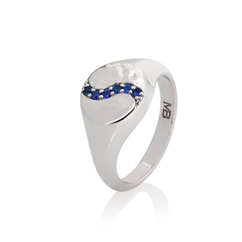 Bays Collection Blue Sapphire Signet Ring - Markbridge Jewellers