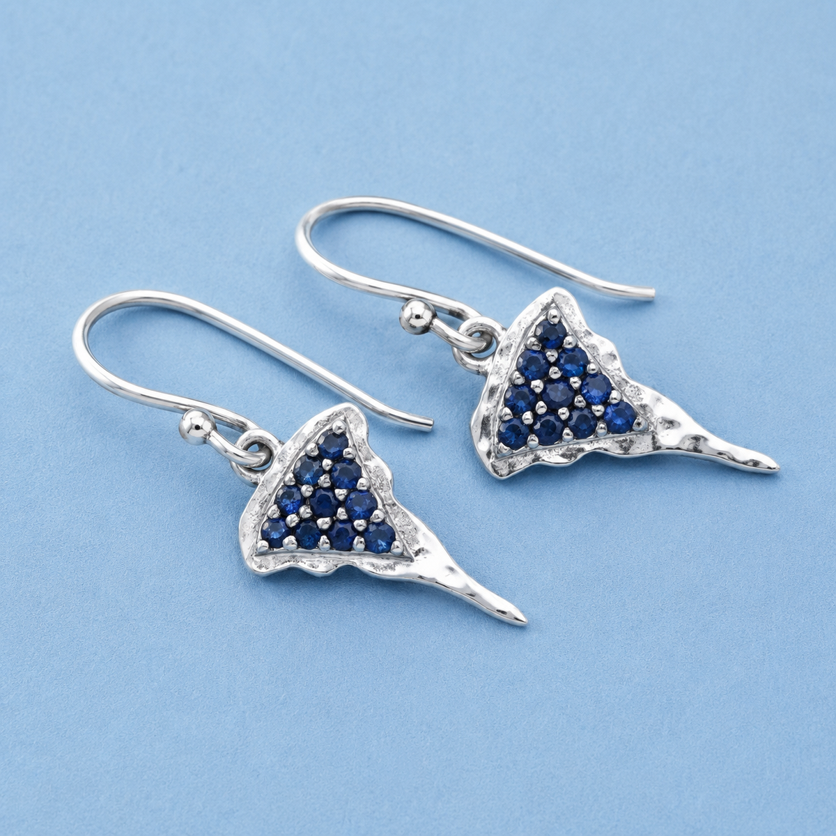 Bays Collection 'Little Jerusalem' Blue Sapphire Earrings