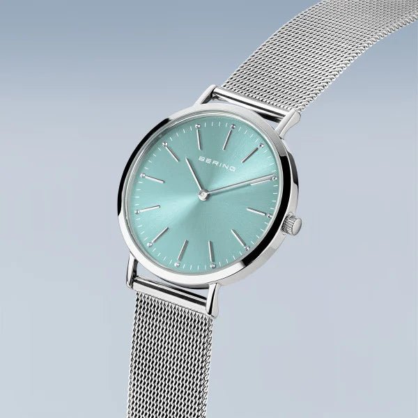 Bering Classic Polished Silver Watch & Bracelet - Markbridge Jewellers