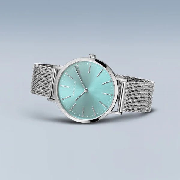 Bering Classic Polished Silver Watch & Bracelet - Markbridge Jewellers