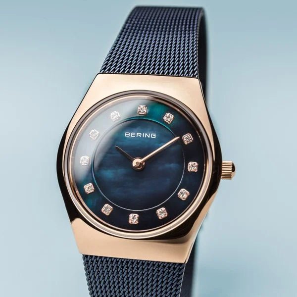 Bering Polished Rose Gold & Mother Of Pearl Ladies Watch - Markbridge Jewellers