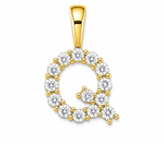 9ct Yellow Gold 0.13ct Initial Pendants