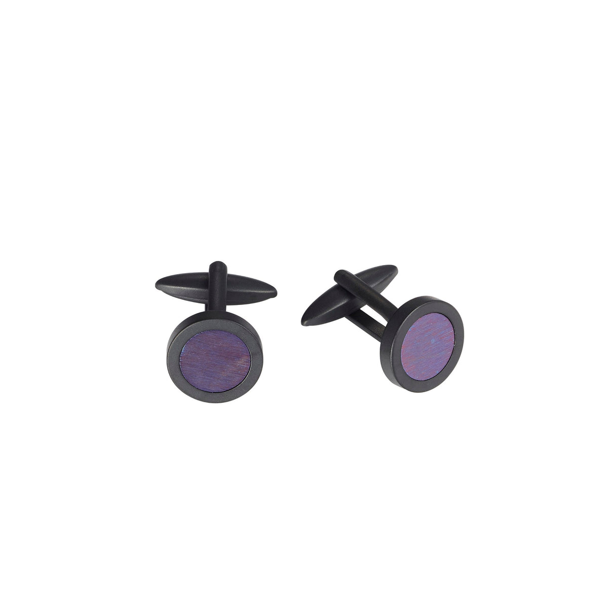Black & Purple Cufflinks - Markbridge Jewellers