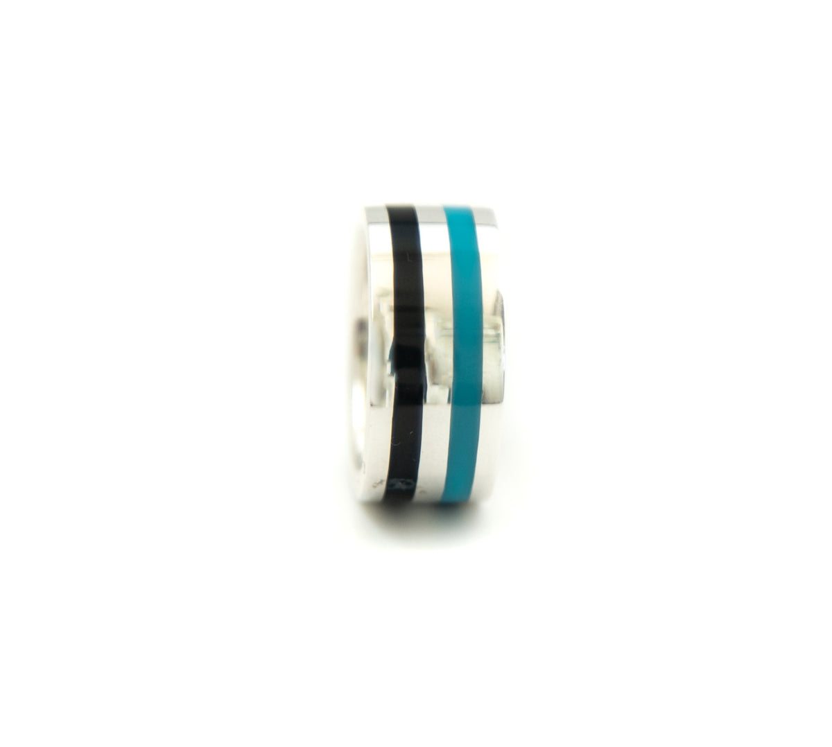Blue & Black Striped Ring - Markbridge Jewellers