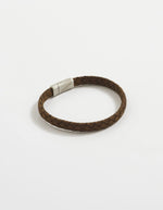 Brown Italian Leather & Stainless Steel Bracelet - Markbridge Jewellers