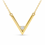 9ct Yellow Gold 0.02ct Diamond Necklace