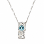 Silver & Blue Topaz Necklace