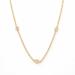 14ct Yellow Gold 0.29ct Diamond Cable Chain