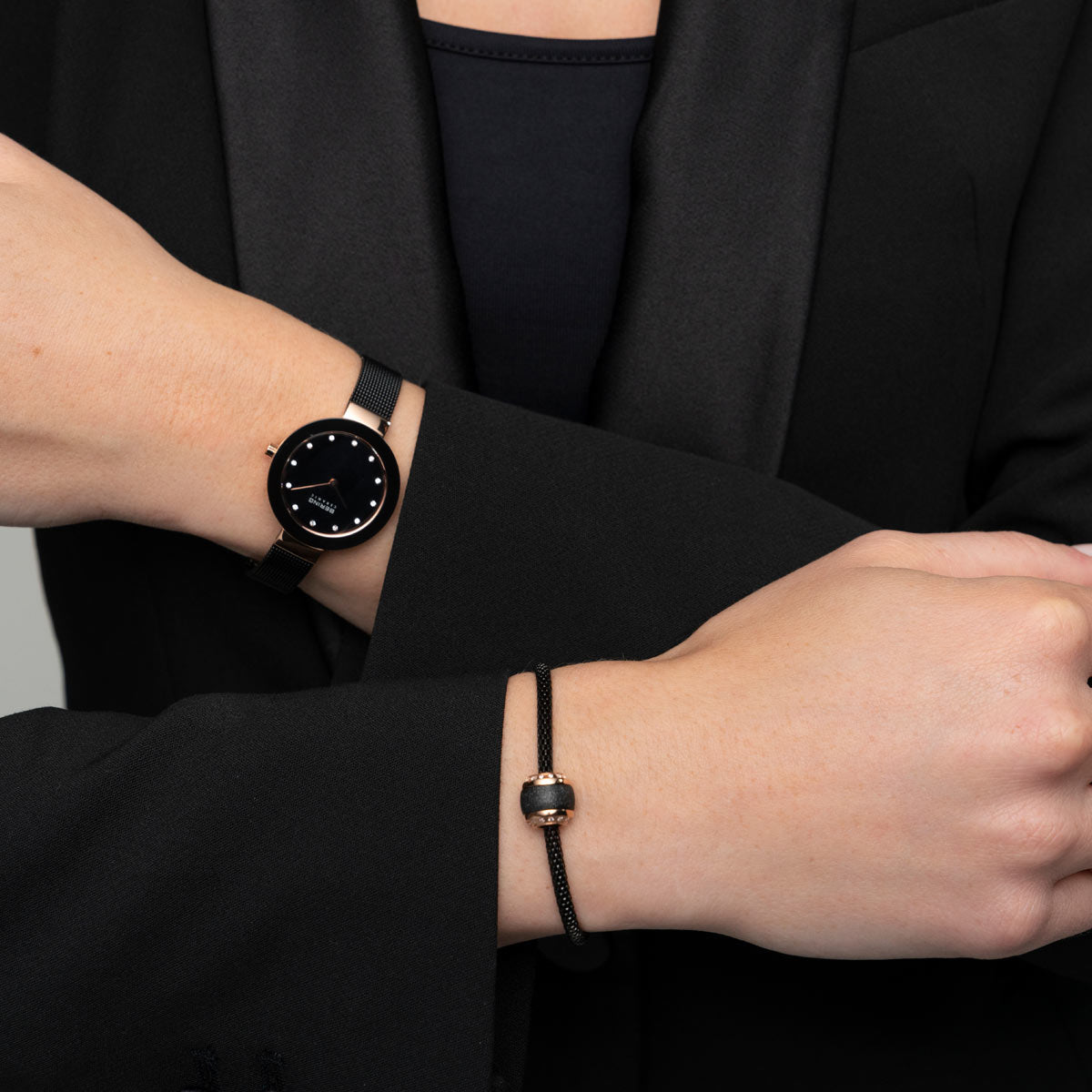 Ceramic Black & Rose Watch - Markbridge Jewellers