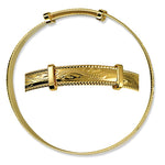 Child Rope Edge Engraved Expanding Bangle - Markbridge Jewellers