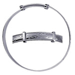 Child Rope Edge Engraved Expanding Bangle - Markbridge Jewellers