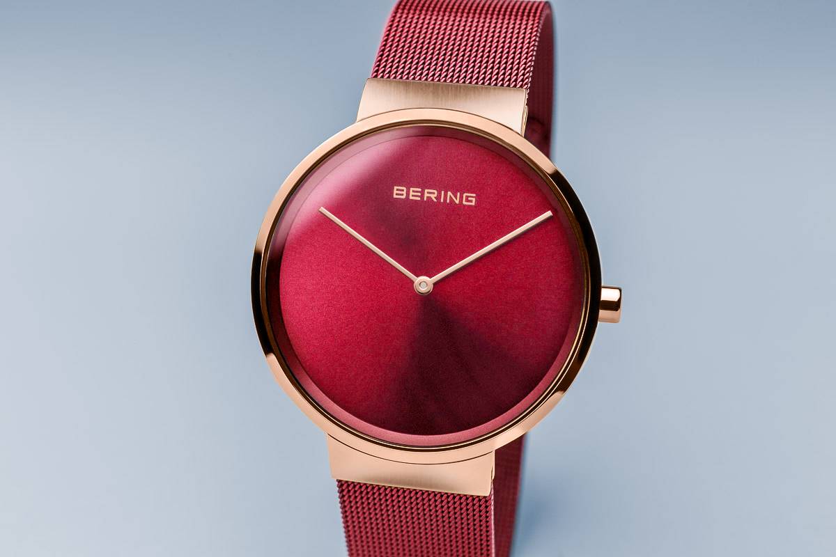 Bering Classic Polished Rose Gold Watch