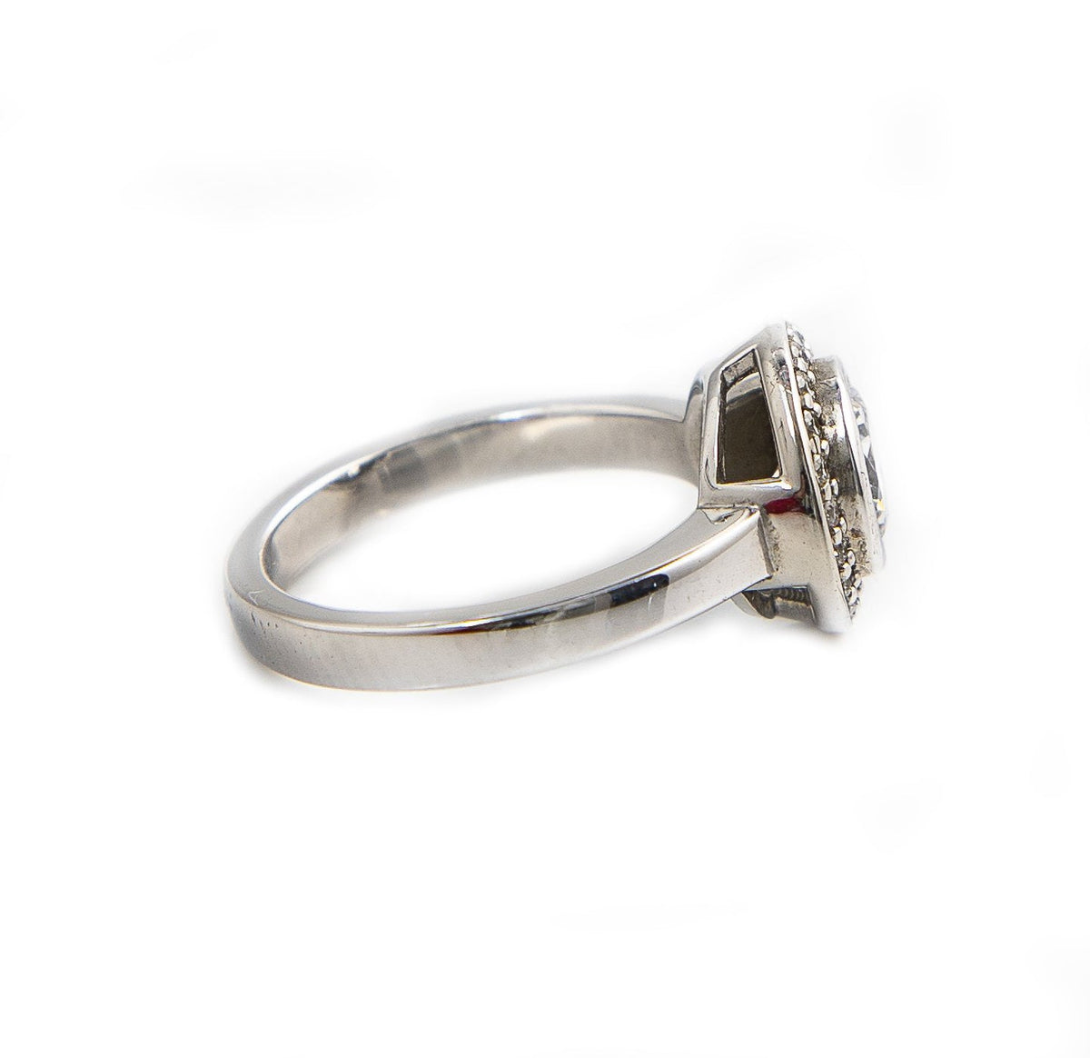 Cubic Zirconia & Diamond Engagement Ring