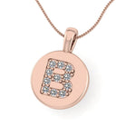 9ct Gold Diamond Cluster Initial Pendant