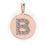 9ct Gold Diamond Cluster Initial Pendant