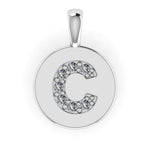 9ct Gold Diamond Cluster Initial Pendant