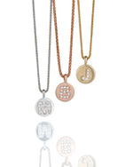 9ct Gold Diamond Cluster Initial Pendant