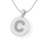 9ct Gold Diamond Cluster Initial Pendant