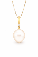 18ct Yellow Gold South Sea Pearl 0.05ct Diamond Pendant