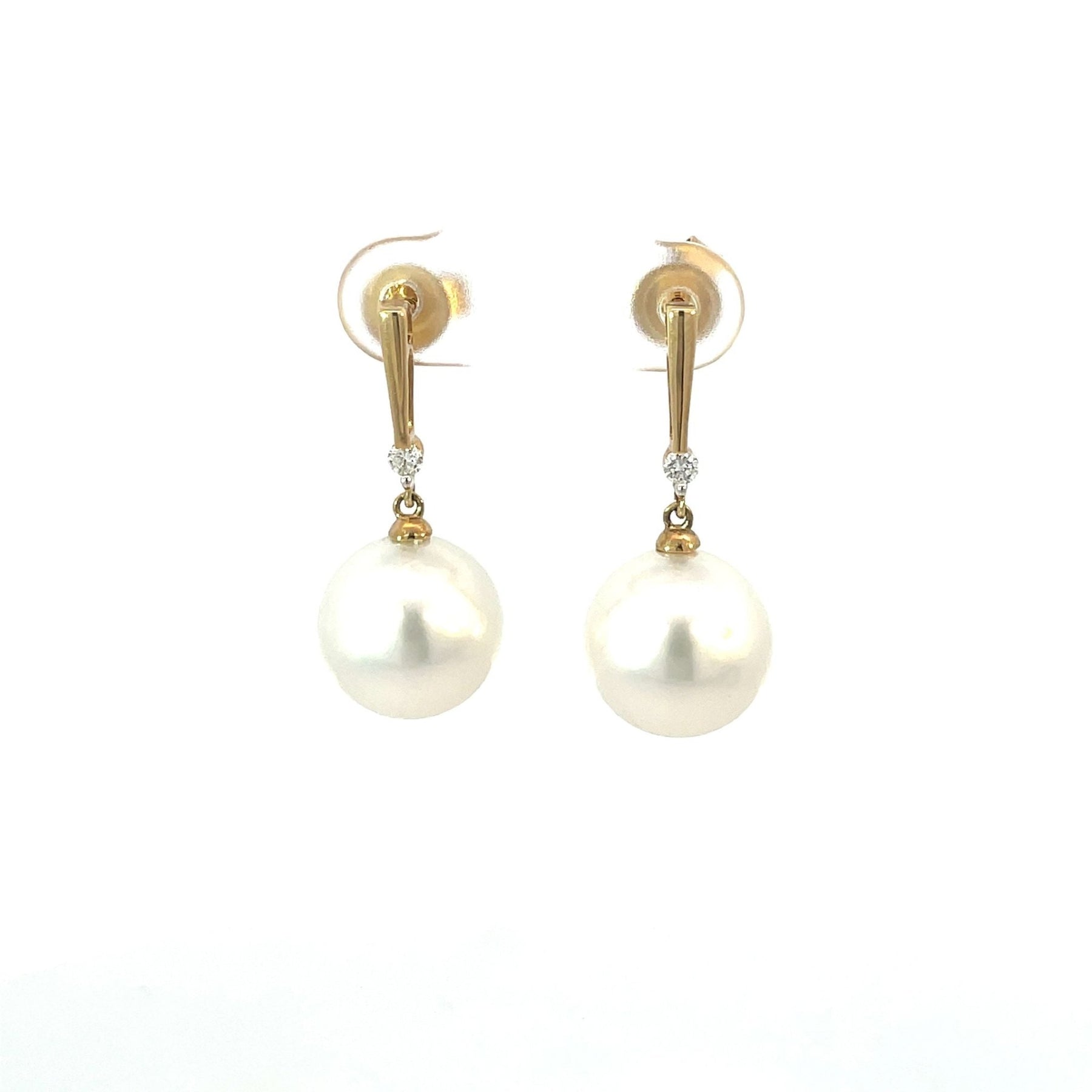 Diamond and Pearl Drop Earrings - Markbridge Jewellers