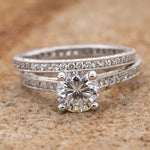 Diamond & Cubic Zirconia Engagement Ring Set - Markbridge Jewellers