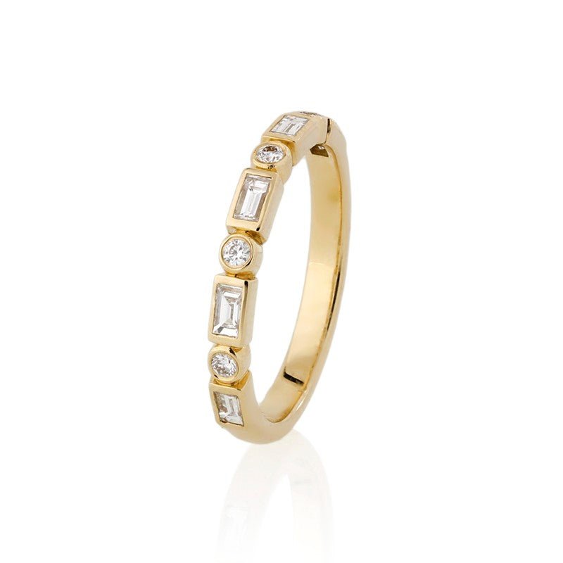 Baguette & Brilliant Cut Diamond Eternity Ring