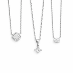 18ct White Gold 0.33ct Solitaire Diamond Pendant