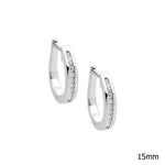Sterling Silver Gold-Plated CZ Huggie Earring - E251