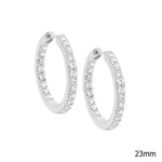 Sterling Silver Gold-Plated CZ Hoop Earring - E263