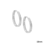 Sterling Silver Gold-plated CZ Hoop Earring - E312