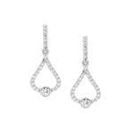 Sterling Silver Gold-Plated CZ Drop Earring - E566