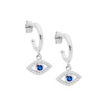Sterling Silver Gold-Plated CZ Eye Earring - E571