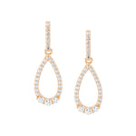 Sterling Silver Gold-Plated CZ Drop Earring - E573