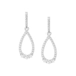 Sterling Silver Gold-Plated CZ Drop Earring - E573