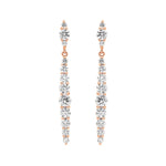 Sterling Silver Gold-Plated CZ Drop Earring - E579