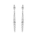 Sterling Silver Gold-Plated CZ Drop Earring - E579