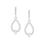 Sterling Silver Gold-Plated CZ Drop Earring - E584