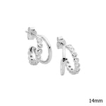 Sterling Silver Gold-Plated CZ Earring - E586
